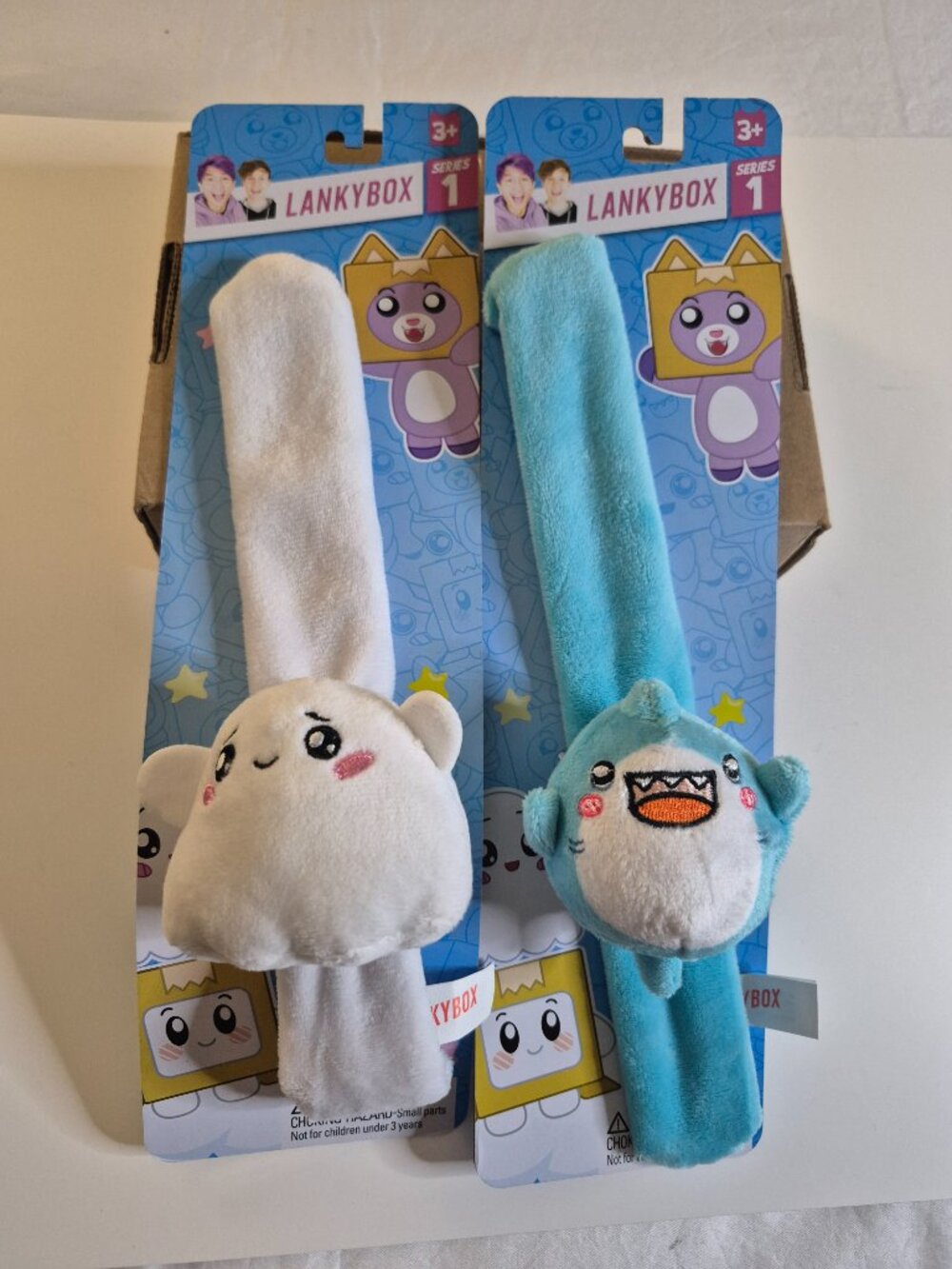 Lankybox Series 1 Ghosty and Thicc Shark Plush Bracelet Portable Fun Exciting